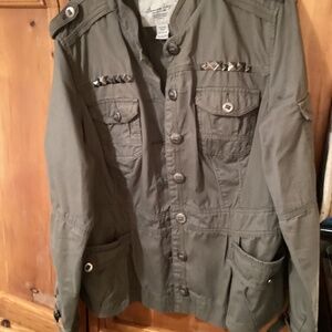 Utility Jacket Vintage over the top details, 1X